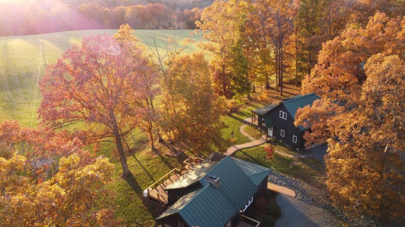 Ariel Image of a Cabin and Lodge 